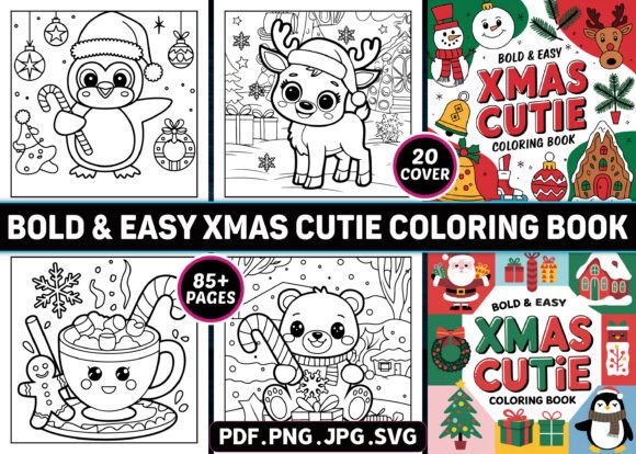 85 Easy Xmas Cutie Coloring Pages