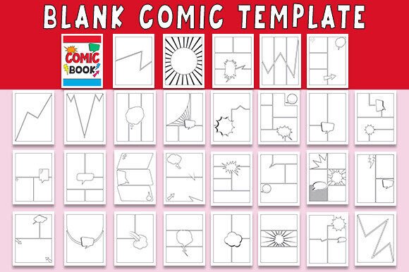 Blank Comic Book Template: Graphics for KDP Interiors