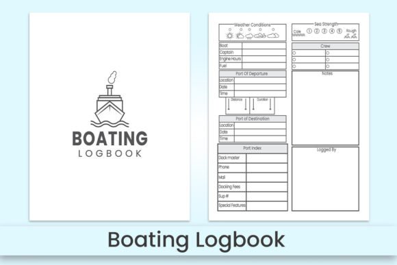 Boating Logbook Graphics for KDP Interiors