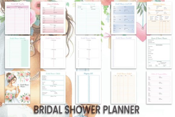 Bridal Shower Planner: Graphics for Kdp Interiors