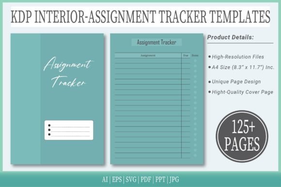 Colorful Assignment Tracker: Graphics & Kdp Interiors