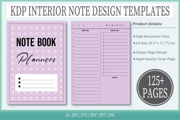 Colorful Notepad – KDP Interior Graphics