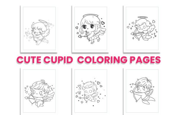 Cute Cupid Coloring Pages: Graphics for KDP Interiors & Creative Sellers