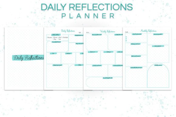 Daily Reflections Planner: Graphics for Kdp Interiors