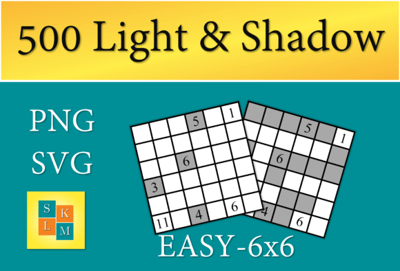 Light Shadow Logic Puzzle: Graphics for KDP Interiors