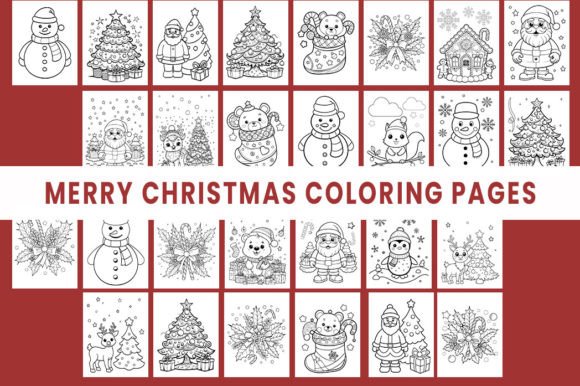 Merry Christmas Coloring Pages: Graphics for KDP Interiors