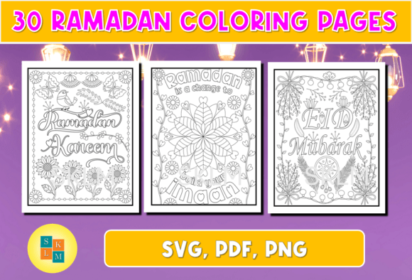 Ramadan Coloring Graphics for KDP Interiors