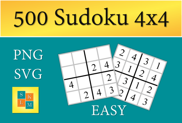 Sudoku 4x4 Graphics for KDP Interiors