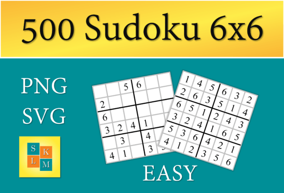 Sudoku 6x6 Graphics for KDP Interiors