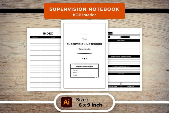 Supervision Notebook KDP Interior: Graphics for Kdp Interiors