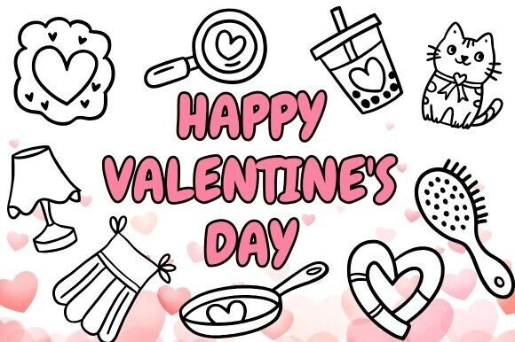 Valentine’s Mini Lineart Bundle: Free Graphics for Handmade Businesses